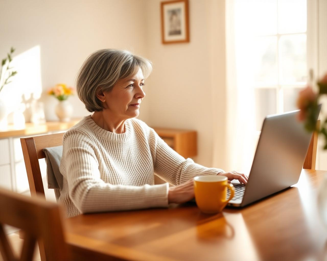 A patient meeting with a provider from home by secure video visit